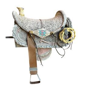 Western Saddle Birdhouse | Rustic Cowboy Décor